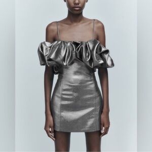 ZARA, NWOT, Voluminous Short Dress, Small